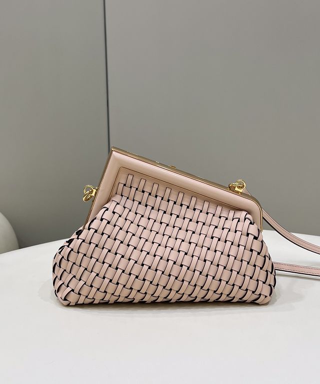 Fendi original calfskin small first bag 8BP129 light pink