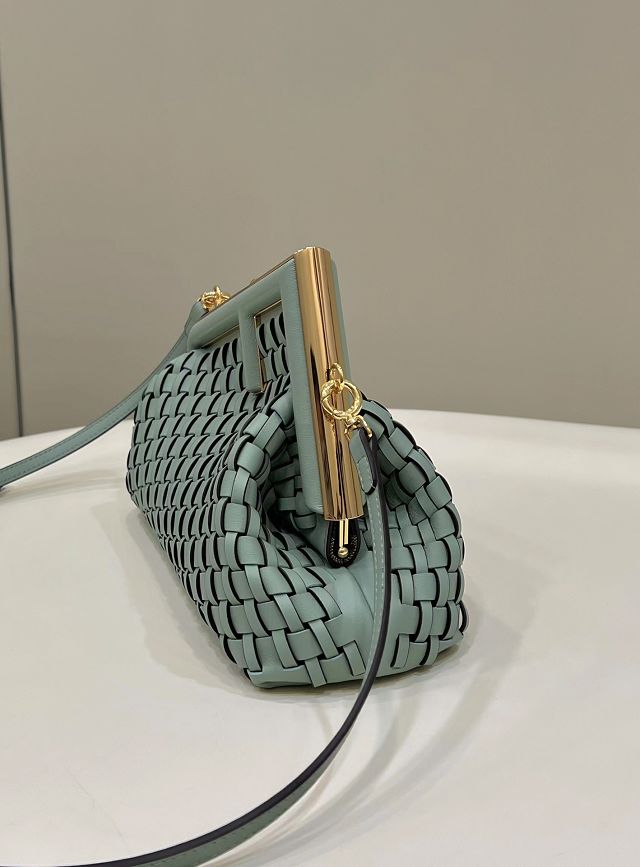 Fendi original calfskin small first bag 8BP129 mint green