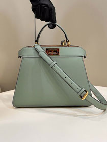 Fendi original calfskin small peekaboo ISeeU bag 8BN327 mint green