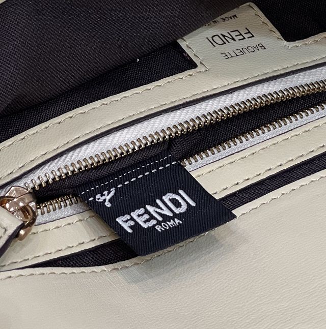 Fendi original lambskin medium baguette bag 8BR600 light yellow