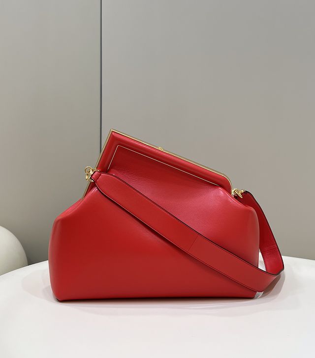 Fendi original lambskin medium first bag 8BP127 red