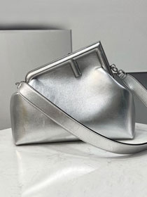 Fendi original lambskin medium first bag 8BP127 silver