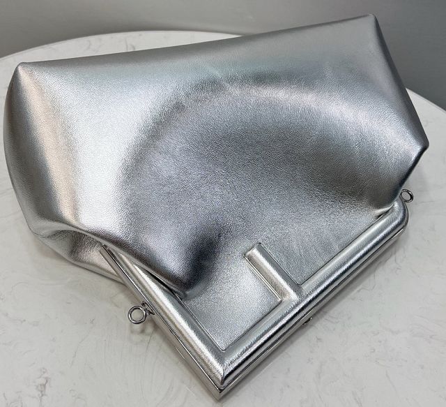 Fendi original lambskin medium first bag 8BP127 silver