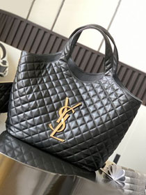 YSL original lambskin icare maxi shopping bag 698651 black