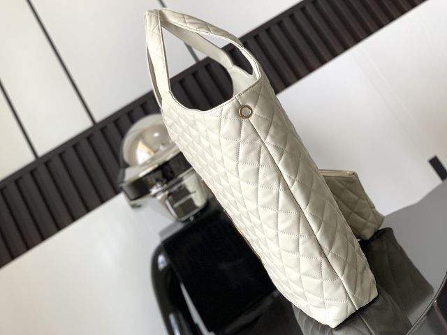 YSL original lambskin icare maxi shopping bag 698651 white