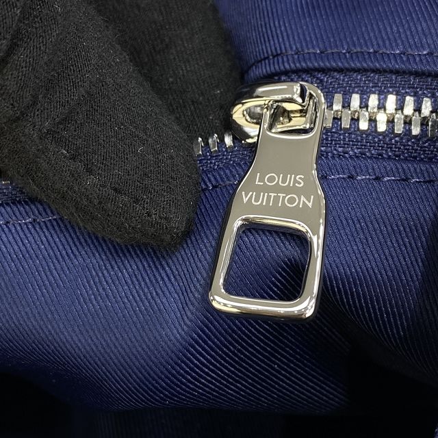 Louis vuitton original calfskin christopher backpack M20554 blue