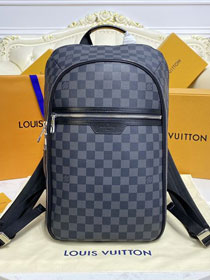 Louis vuitton original damier graphite michael backpack N45279 black