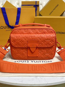 Louis vuitton original monogram calfskin s lock messenger bag M20904 orange