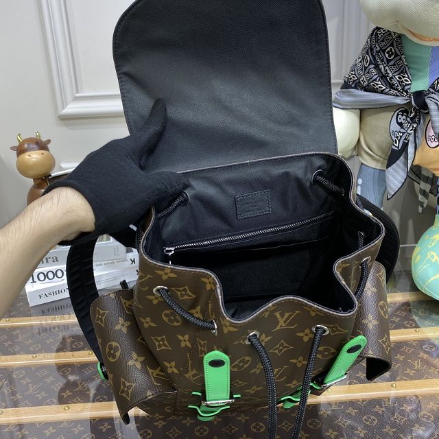 Louis vuitton original monogram canvas christopher backpack M46272 green