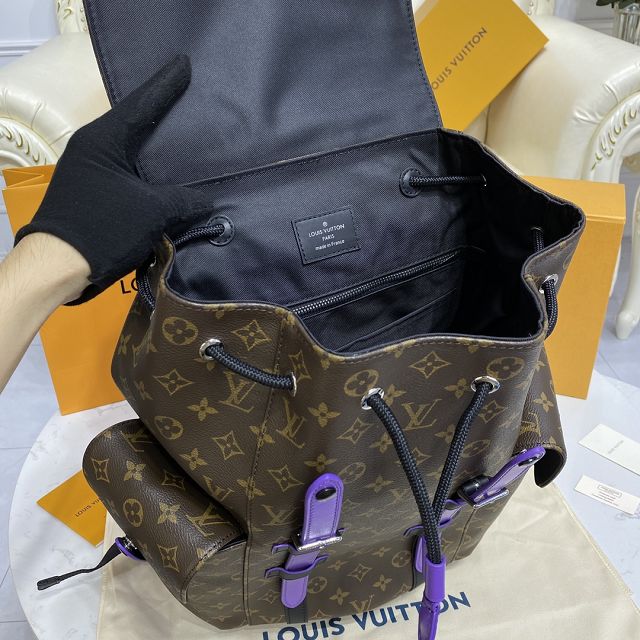 Louis vuitton original monogram canvas christopher backpack mm M46272 purple