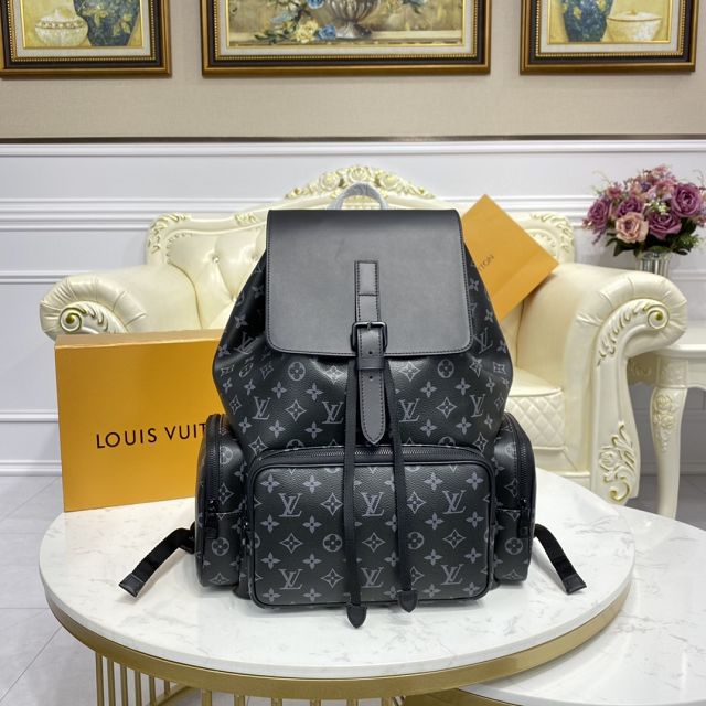 Louis vuitton original monogram eclipse backpack trio M45538