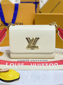 Louis vuitton original epi leather twist mm M20681 white