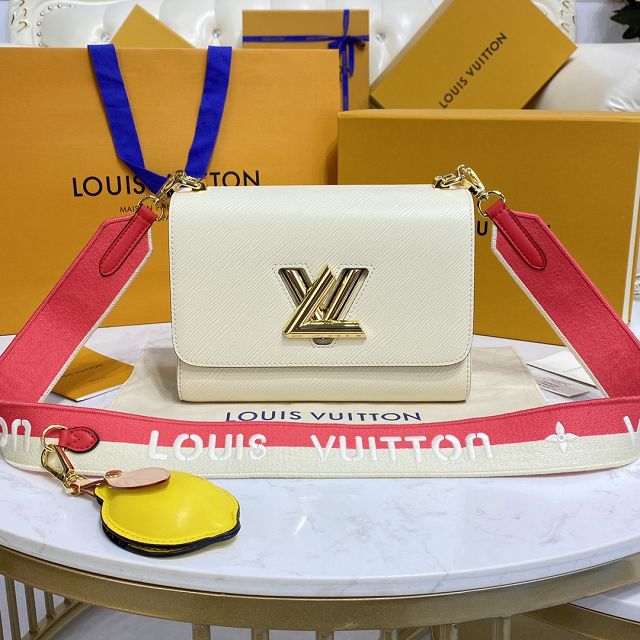 Louis vuitton original epi leather twist mm M20681 white