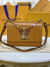 Louis vuitton original epi leather twist mm M20846 caramel