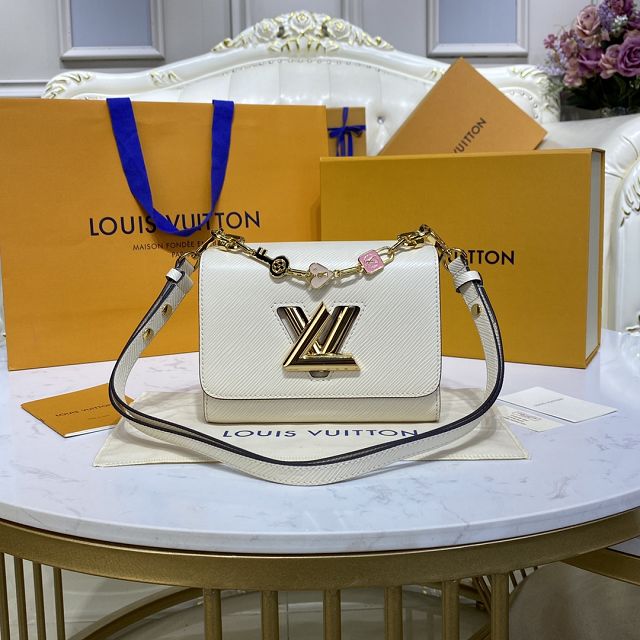 Louis vuitton original epi leather twist pm M20840 white