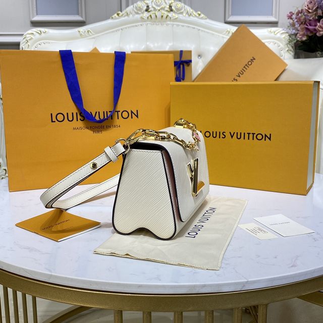 Louis vuitton original epi leather twist pm M20840 white