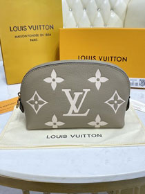 Louis vuitton original monogram calfskin cosmetic pouch M45951 grey