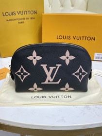 Louis vuitton original monogram calfskin cosmetic pouch m59086 black