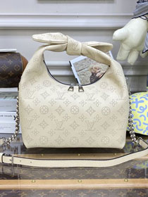 Louis vuitton original mahina calfskin why knot pm M20700 cream