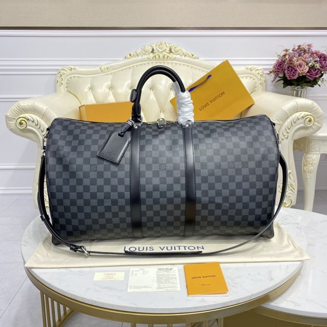 Louis vuitton original damier graphite keepall 55 bag N41413