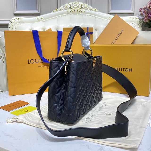 Louis vuitton original lambskin capucines BB handbag M55365 black