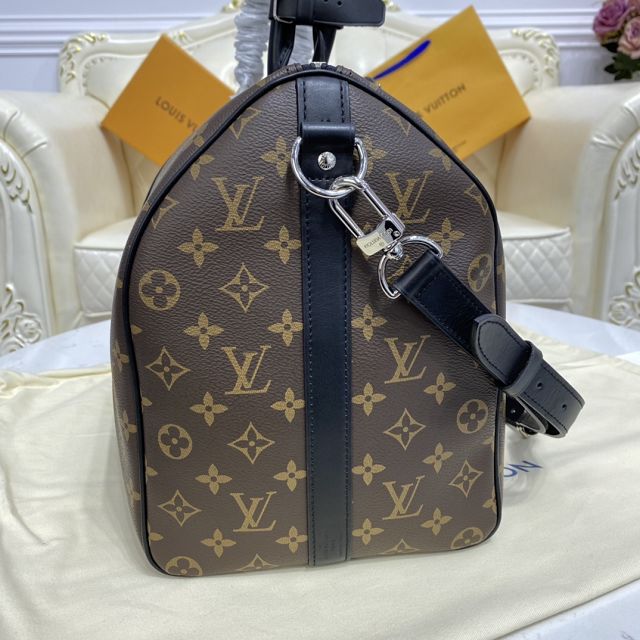 Louis vuitton original monogram canvas keepall 45 bag M56711 black