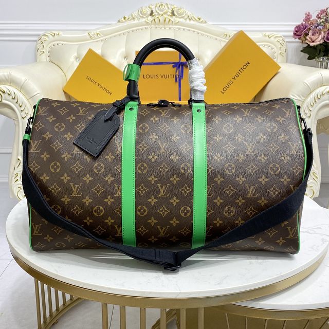 Louis vuitton original monogram canvas keepall 50 M46259 green