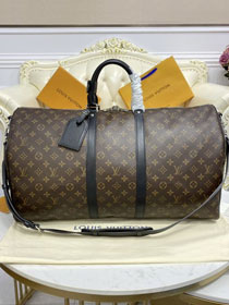 Louis vuitton original monogram canvas keepall 55 bag M56714 black