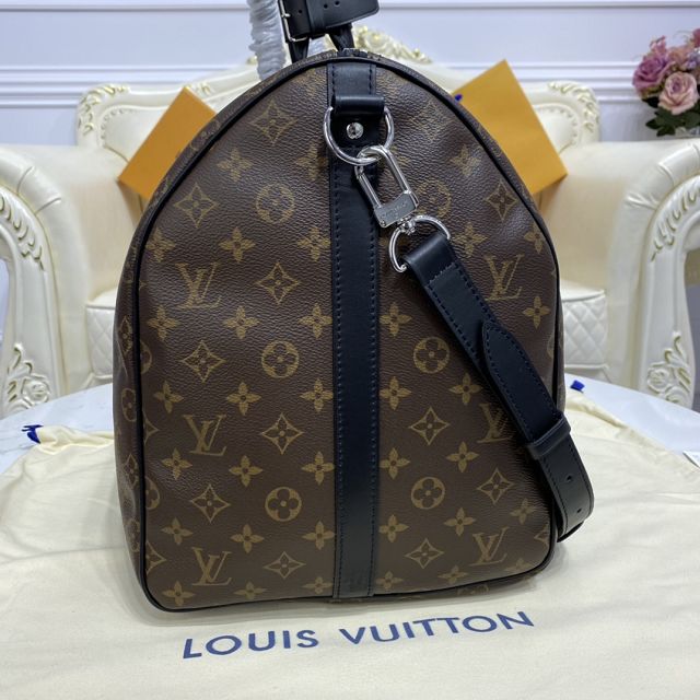 Louis vuitton original monogram canvas keepall 55 bag M56714 black