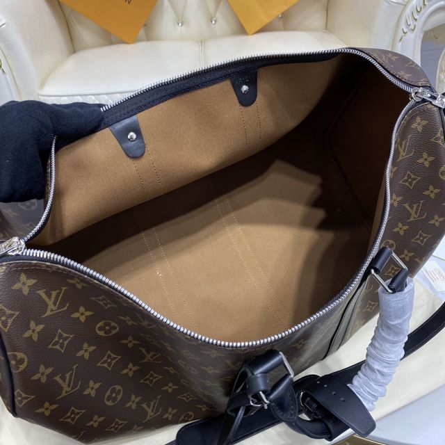 Louis vuitton original monogram canvas keepall 55 bag M56714 black