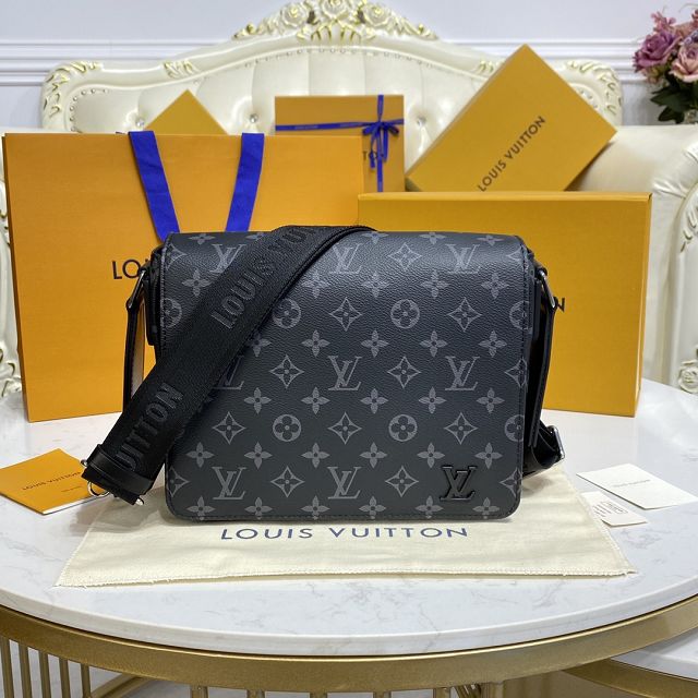 Louis vuitton original monogram eclipse district messenger bag M46255 