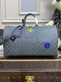 Louis vuitton original calfskin keepall 50 M20901 grey