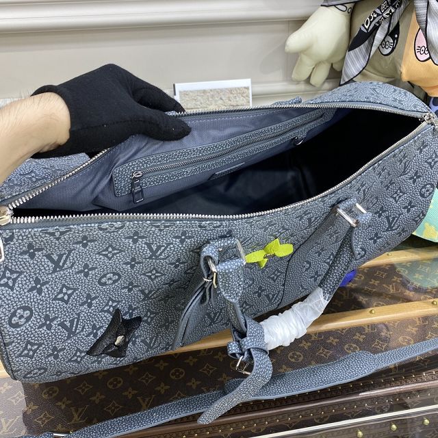 Louis vuitton original calfskin keepall 50 M20901 grey