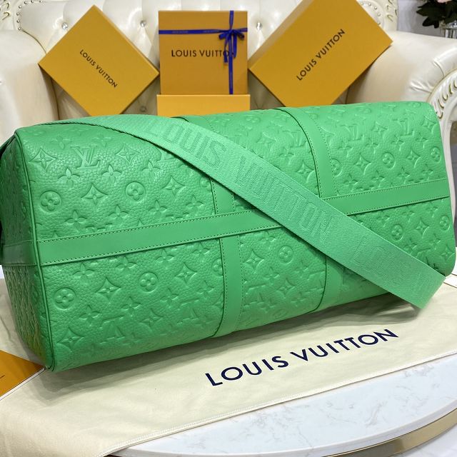 Louis vuitton original calfskin keepall 50 M20963 green