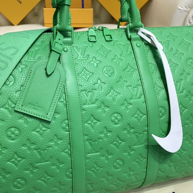 Louis vuitton original calfskin keepall 50 M20963 green