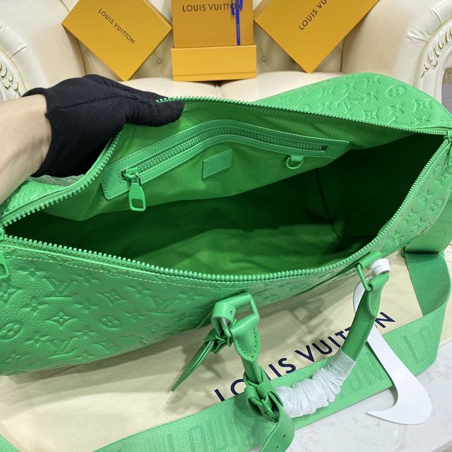 Louis vuitton original calfskin keepall 50 M20963 green