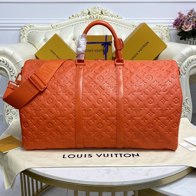 Louis vuitton original calfskin keepall 50 M20963 orange