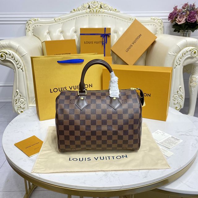 Louis vuitton original damier ebene speedy 25 N41365(no strap)