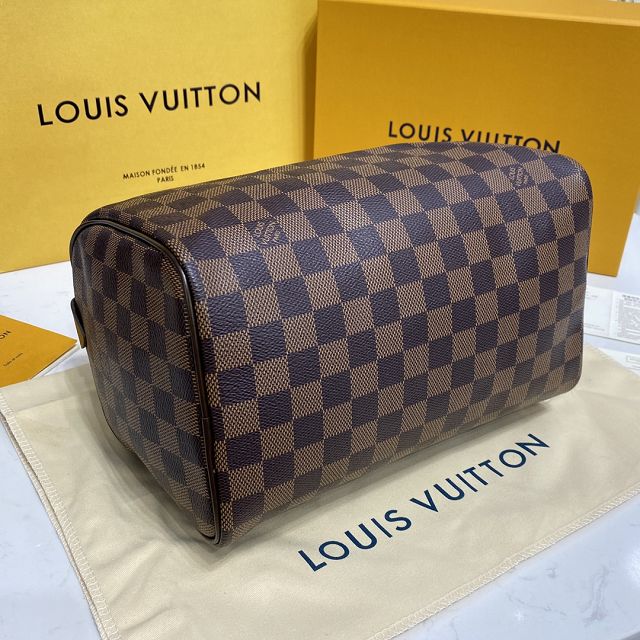 Louis vuitton original damier ebene speedy 25 N41365(no strap)