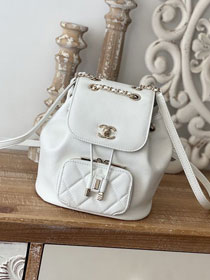 CC original grained calfskin mini backpack AS3530 white