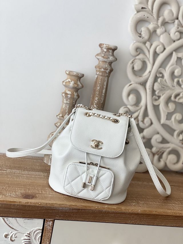 CC original grained calfskin mini backpack AS3530 white