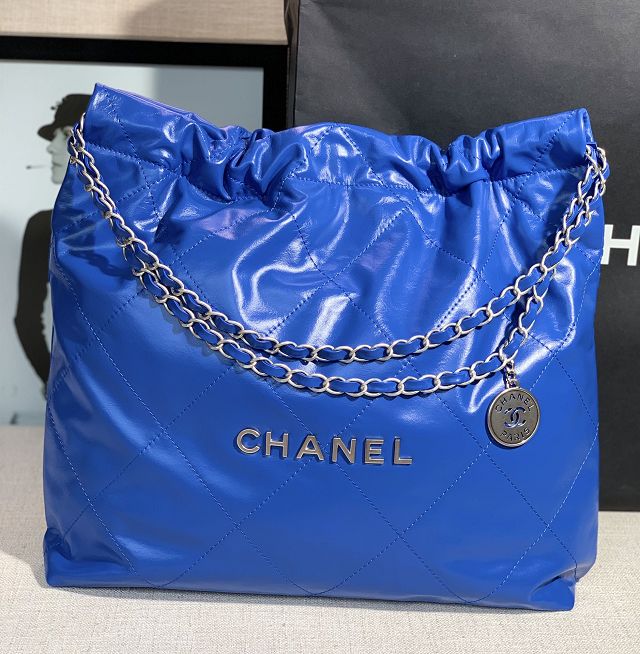 CC original calfskin 22 medium handbag AS3261 blue