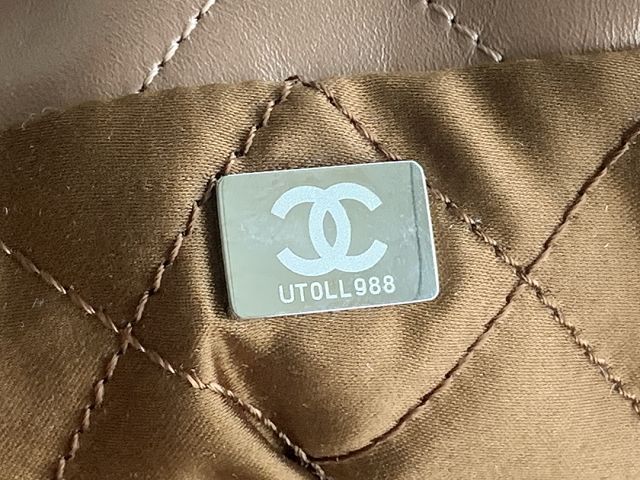 CC original calfskin 22 large handbag AS3262 brown