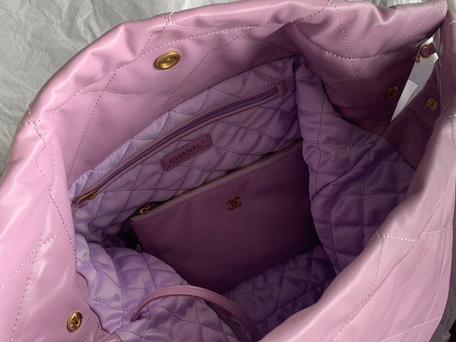 CC original calfskin 22 large handbag AS3262 light purple