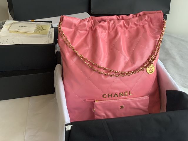CC original calfskin 22 large handbag AS3262 pink