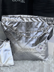 CC original calfskin 22 large handbag AS3262 silver