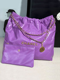 CC original calfskin 22 medium handbag AS3261 purple