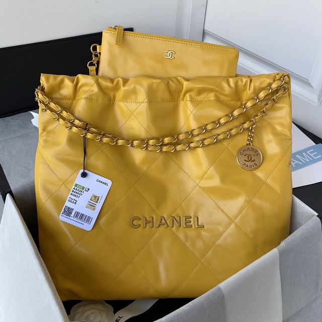 CC original calfskin 22 medium handbag AS3261 yellow