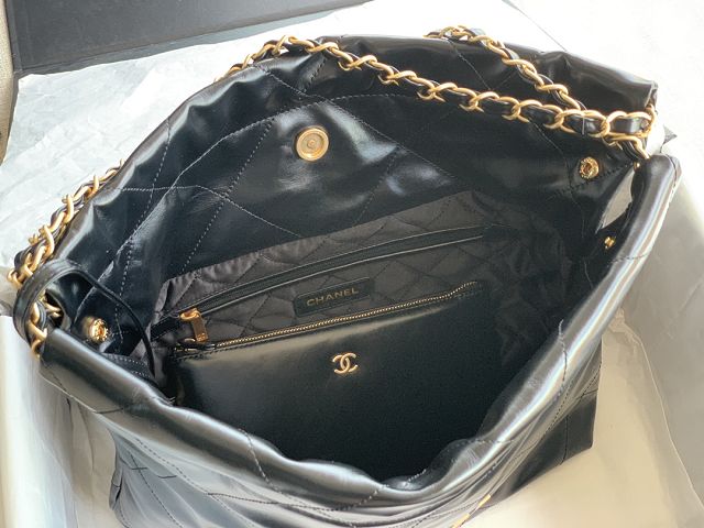  CC original calfskin 22 small handbag AS3260 black&gold