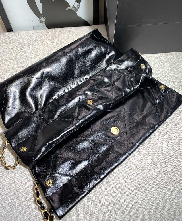  CC original calfskin 22 small handbag AS3260 black&white